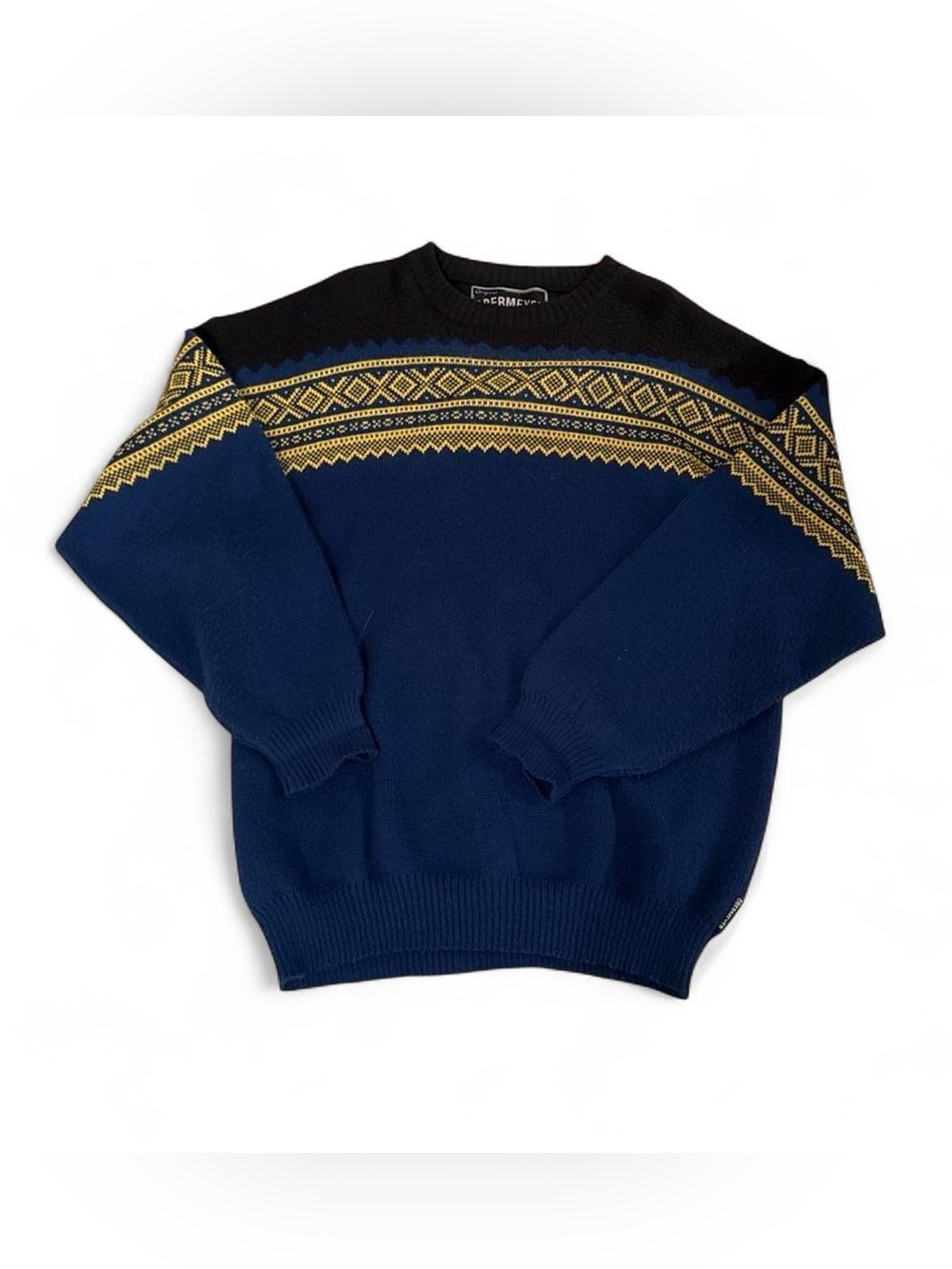 Vintage 90s Obermeyer navy blue ski sweater size Large